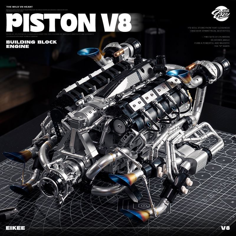 Moc supercar v8 blocos de cons - Model Kit Engine avaliação e preço